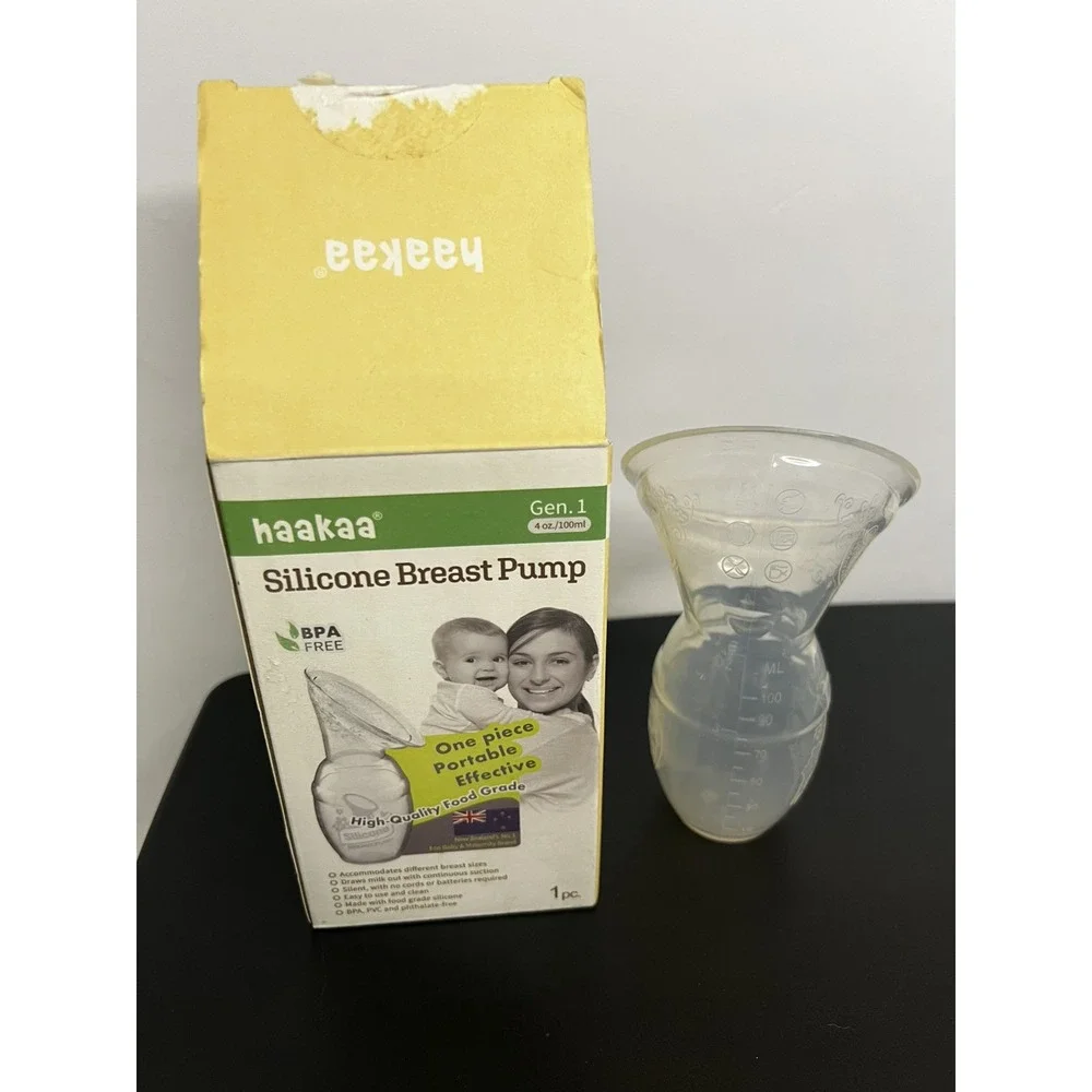 Haakaa Manual Breast Pump 4oz/100ml – New Style Silicone Manual Pump